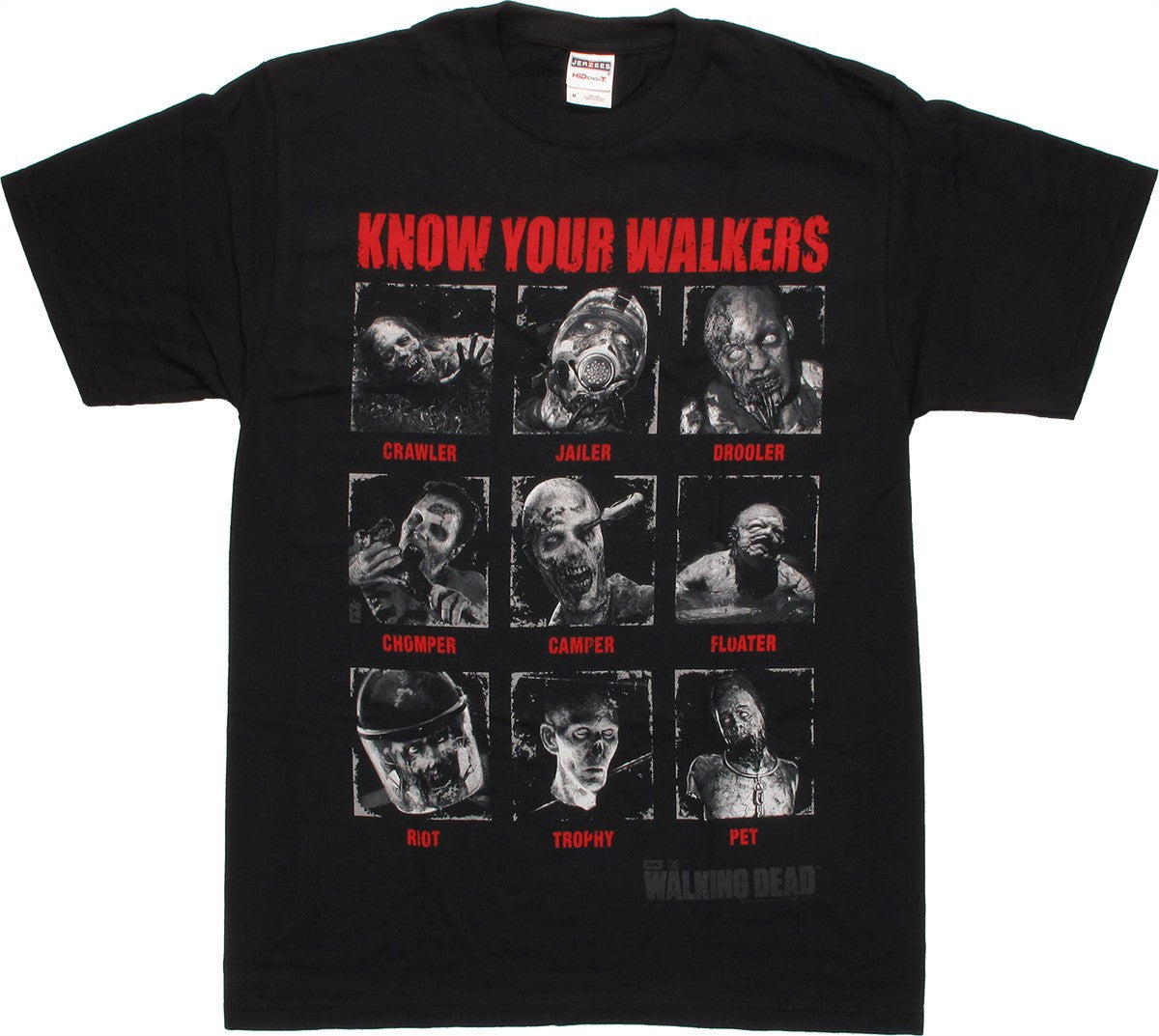 Walking Dead Know Your Walkers T Shirt