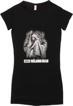 Walking Dead Michonne V Neck Juniors Tunic Shirt