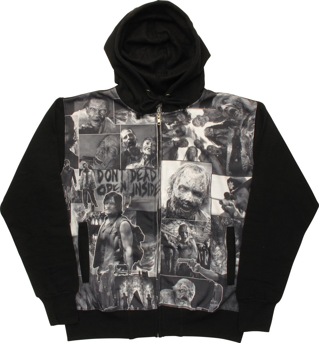 Walking Dead Panel Collage Dye Sub Zip Hoodie