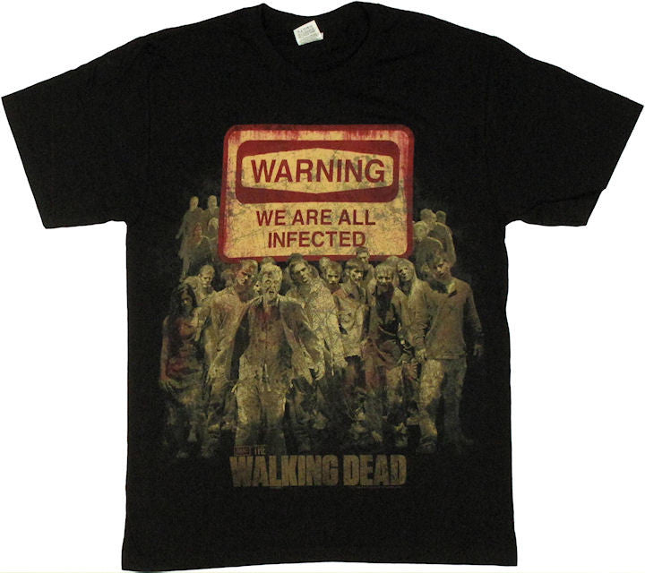 Walking Dead Warning Sign T Shirt