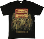 Walking Dead Warning Sign T Shirt