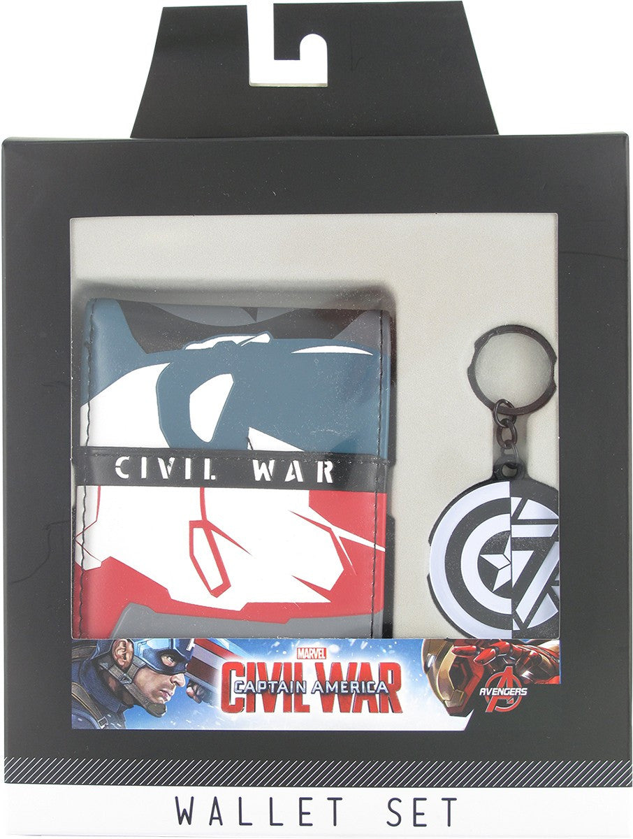 Captain America Civil War Keychain and Wallet Set