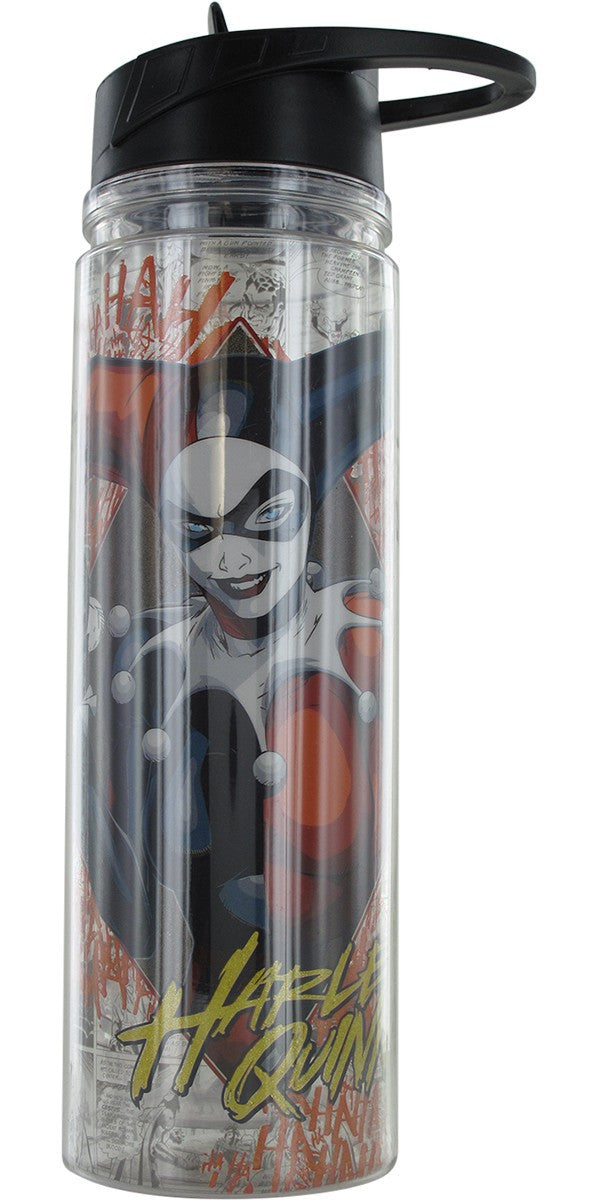 Harley Quinn Glitter Name Tritan Water Bottle