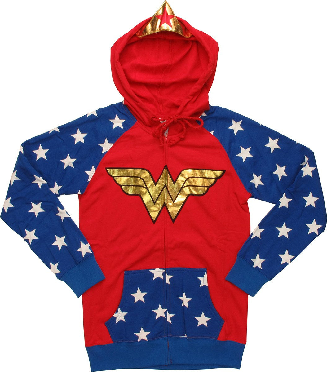 Wonder Woman Foil Tiara Junior Hoodie