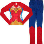 Wonder Woman Suit Long Sleeve Junior Pajama Set