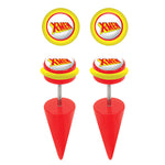 X Men Faux Taper Earrings