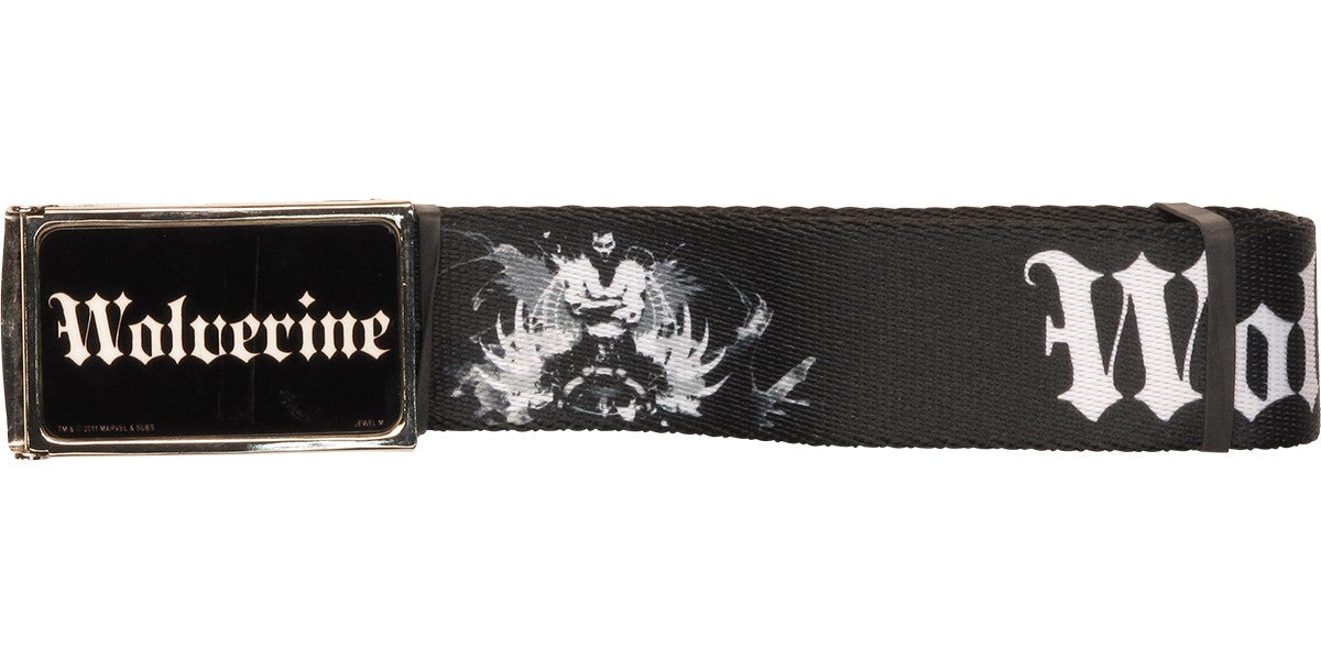 X Men Wolverine Name BW Mesh Belt