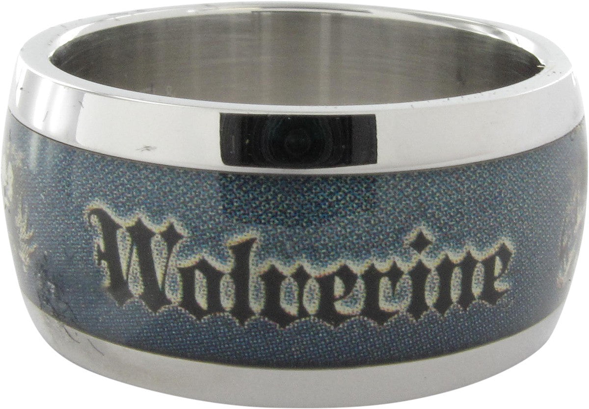 X Men Wolverine Name Face Blue Ring