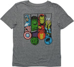 Avengers Core Hero Emblem Bars Youth T-Shirt