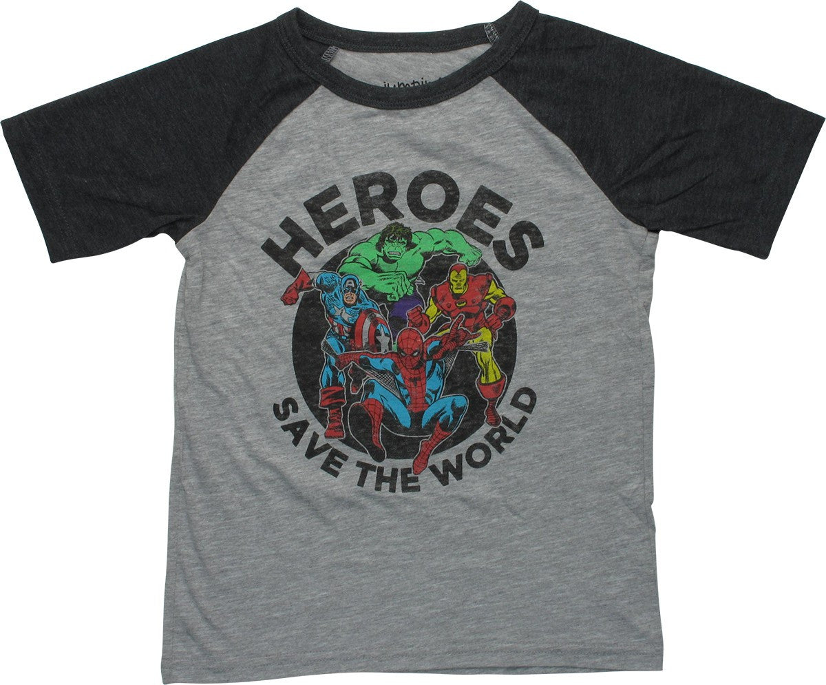 Avengers Save The World Raglan Youth T-Shirt