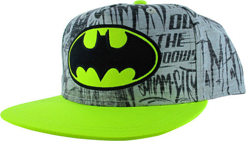 Batman Logo Graffiti Quotes Snapback Youth Hat