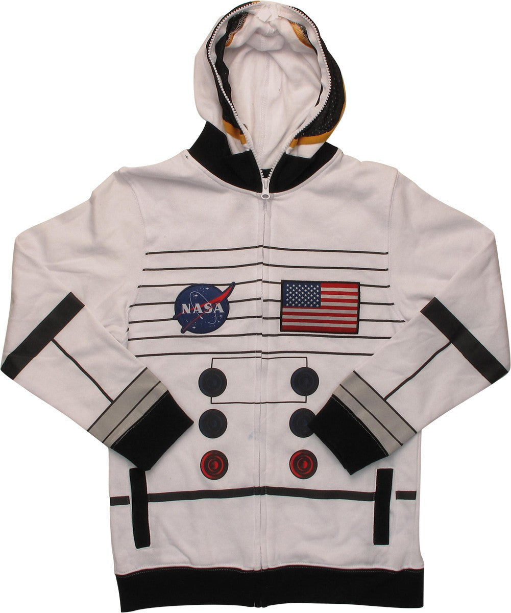 NASA Astronaut Costume Zipper Youth Hoodie