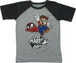 Mario Odyssey Hat Toss Raglan Youth T-Shirt