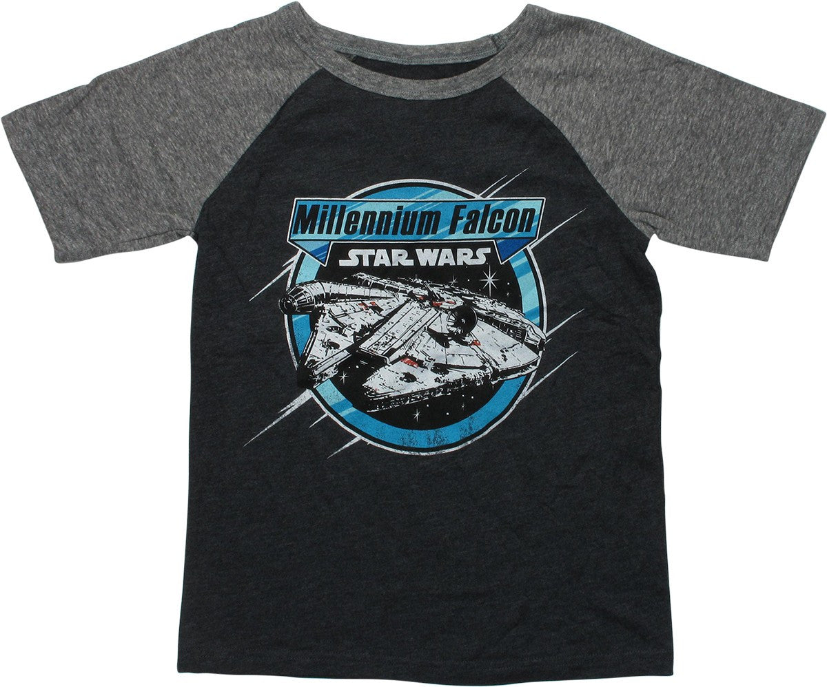 Star Wars Falcon Circle Raglan Youth T-Shirt