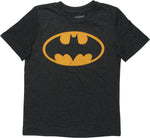 Batman Classic Emblem Heathered Gray Youth T-Shirt
