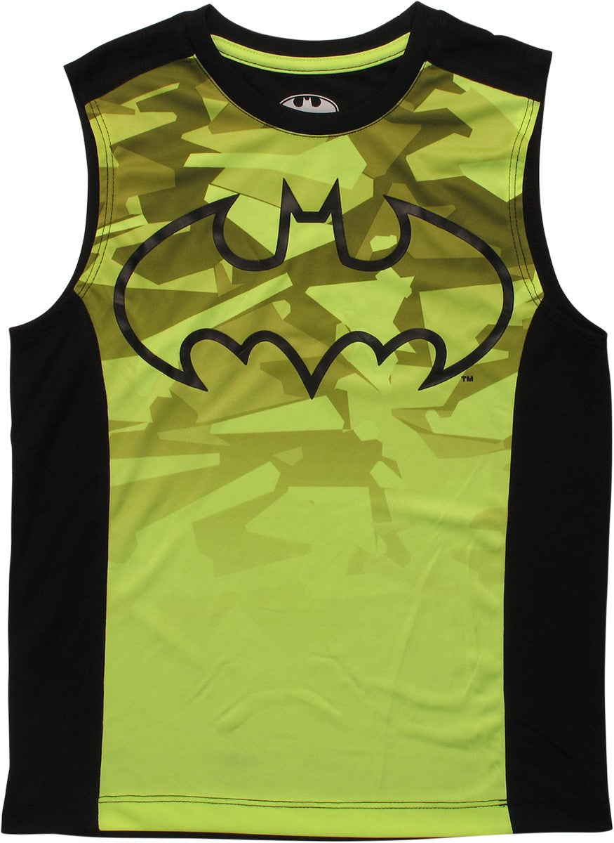 Batman Logo Camouflage Youth Muscle T-Shirt