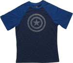 Captain America Textured Shield Logo Youth T-Shirt