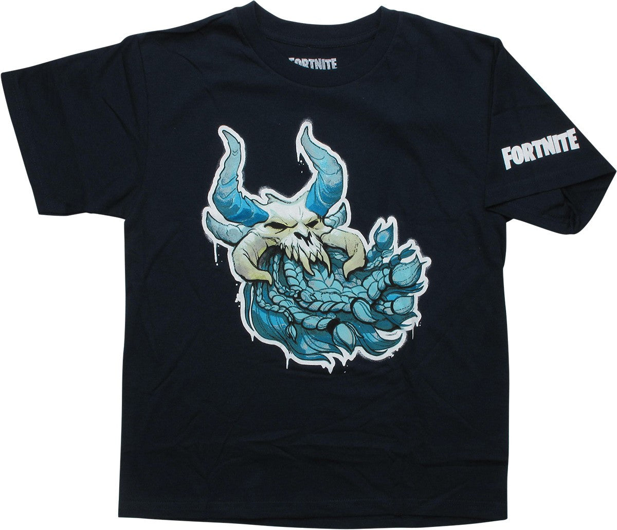 Fortnite Ragnarok Skull Navy Blue Youth T-Shirt