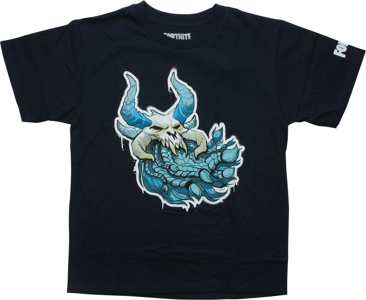 Fortnite Ragnarok Skull Navy Blue Youth T-Shirt