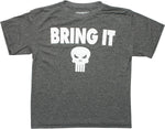 Punisher Logo Bring It Heather Gray Youth T-Shirt