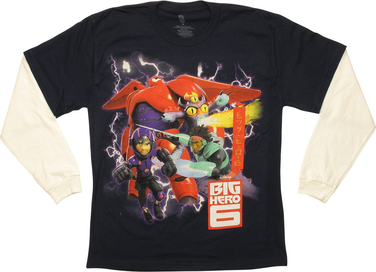 Big Hero 6 Group Long Sleeve Youth T-Shirt