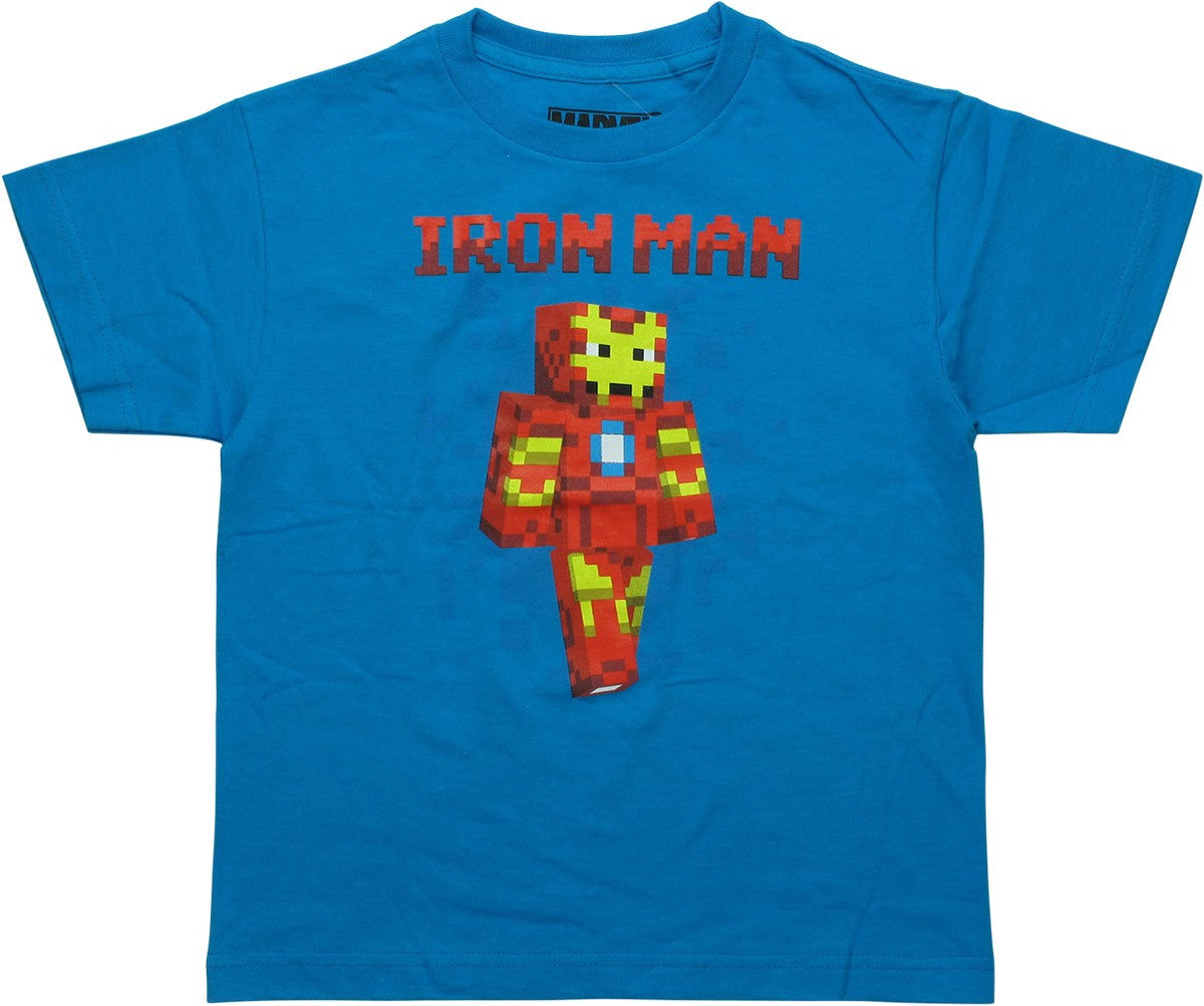 Iron Man Minecraft Youth T-Shirt