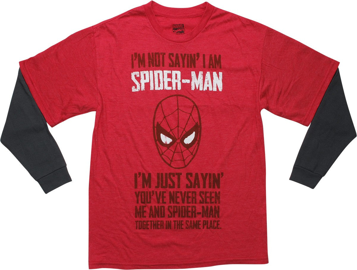Spiderman I'm Not Sayin' I Am LS Youth T-Shirt