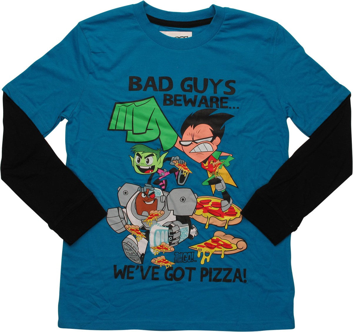 Teen Titans Go We've Got Pizza LS Youth T-Shirt