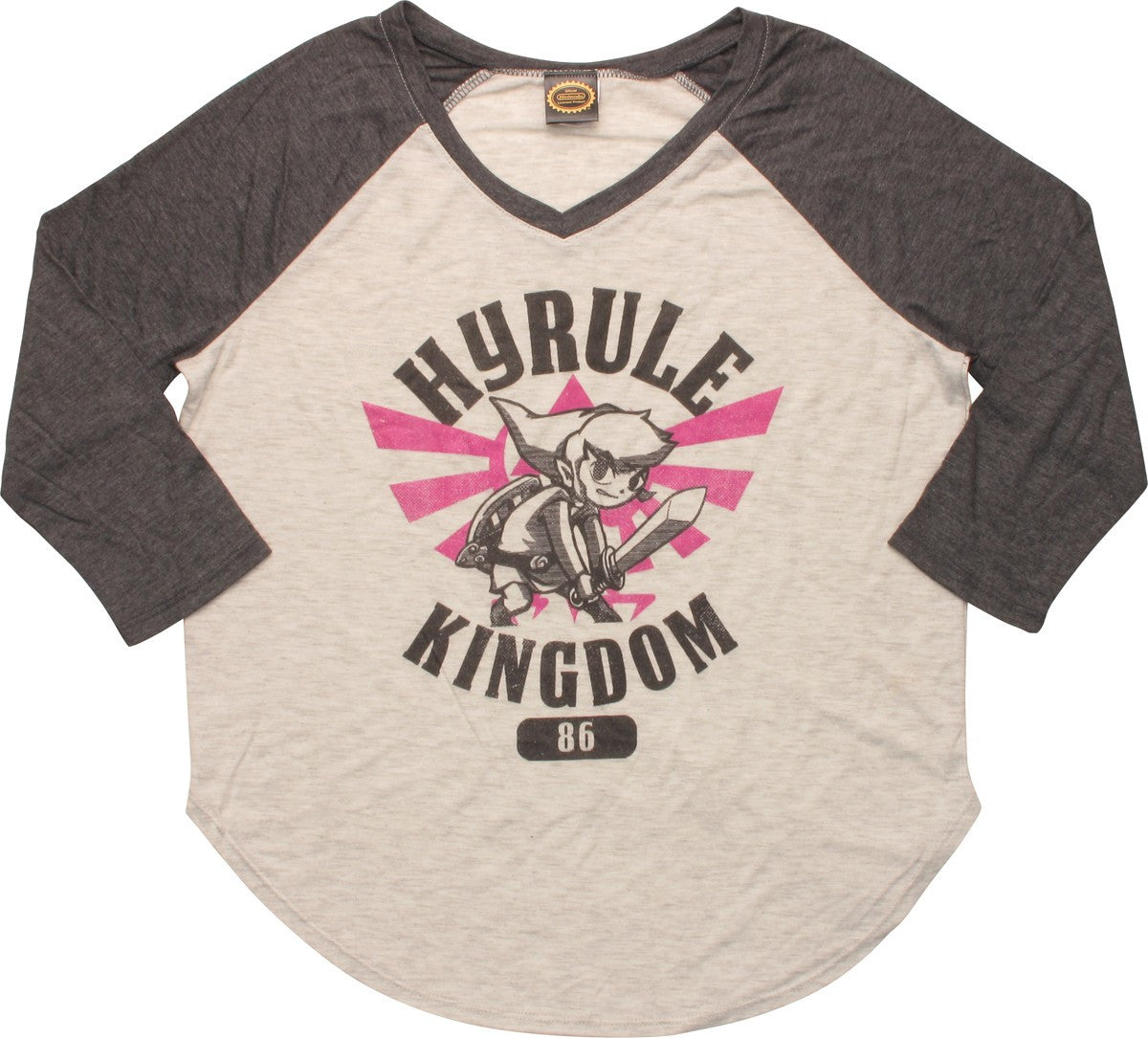 Zelda Hyrule V Neck Dolman Raglan Ladies Tee