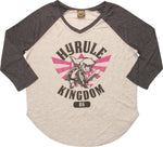 Zelda Hyrule V Neck Dolman Raglan Ladies Tee