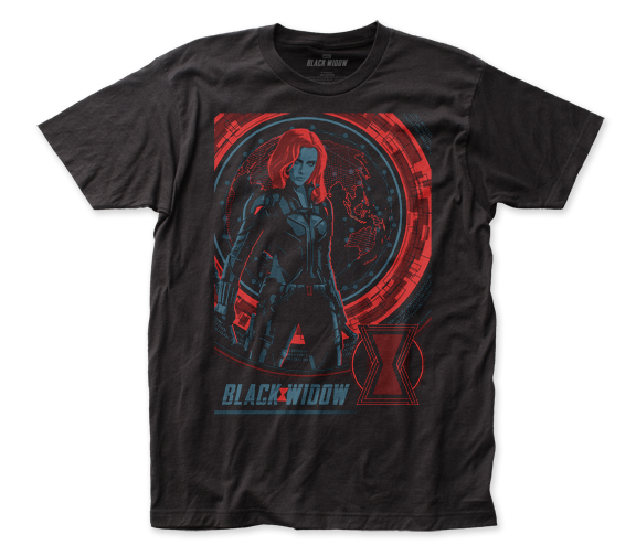 Black Widow Global Movie Poster T-Shirt