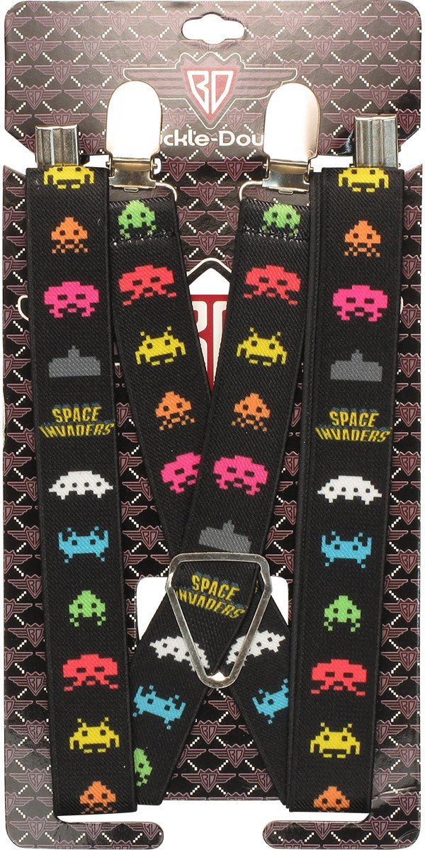 Atari Space Invaders Aliens Suspenders
