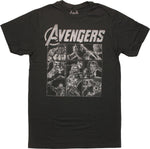 Avengers Age of Ultron Hero Sketches T-Shirt Sheer