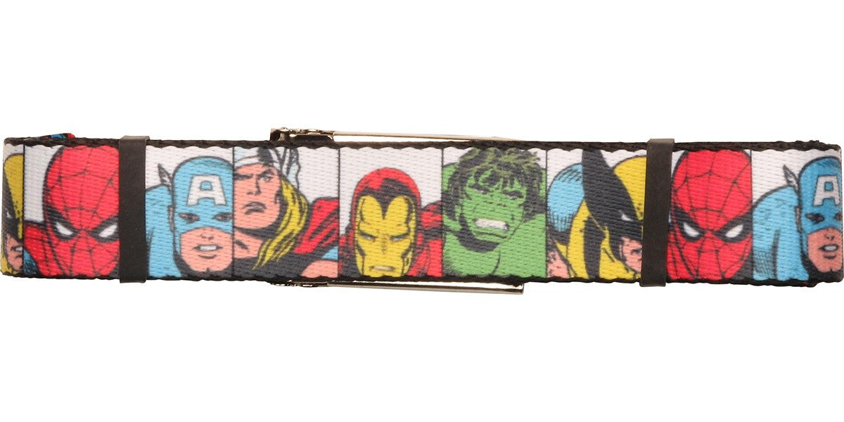 Avengers Faces Squares Mesh Belt