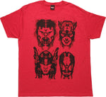 Avengers Four Inked Hero Heads T-Shirt