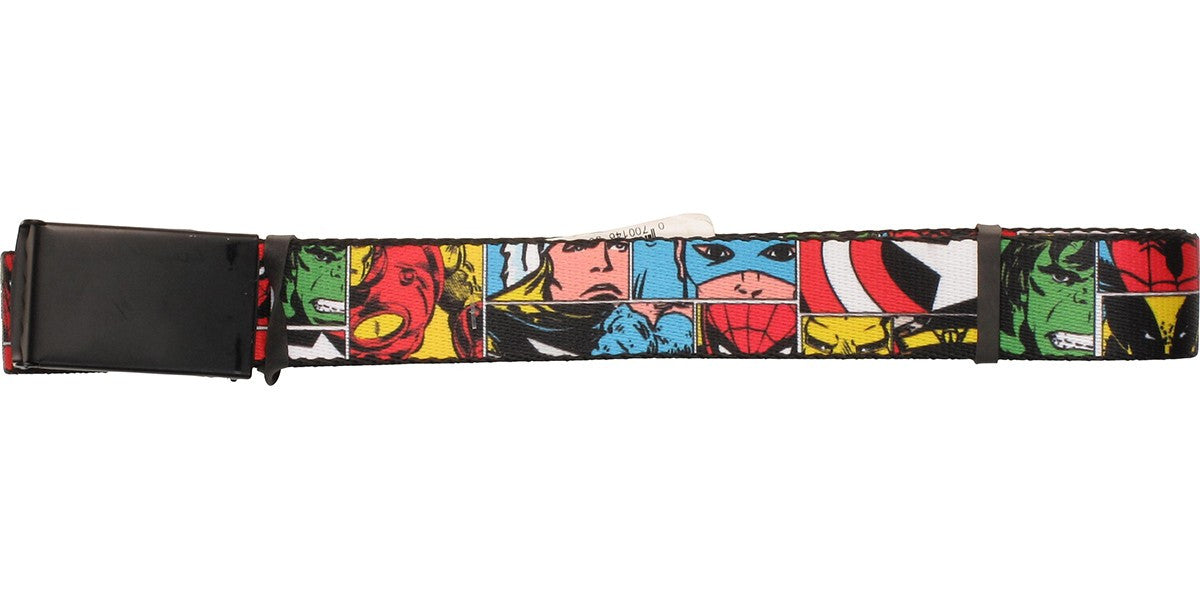 Avengers Group Faces Square Mesh Belt