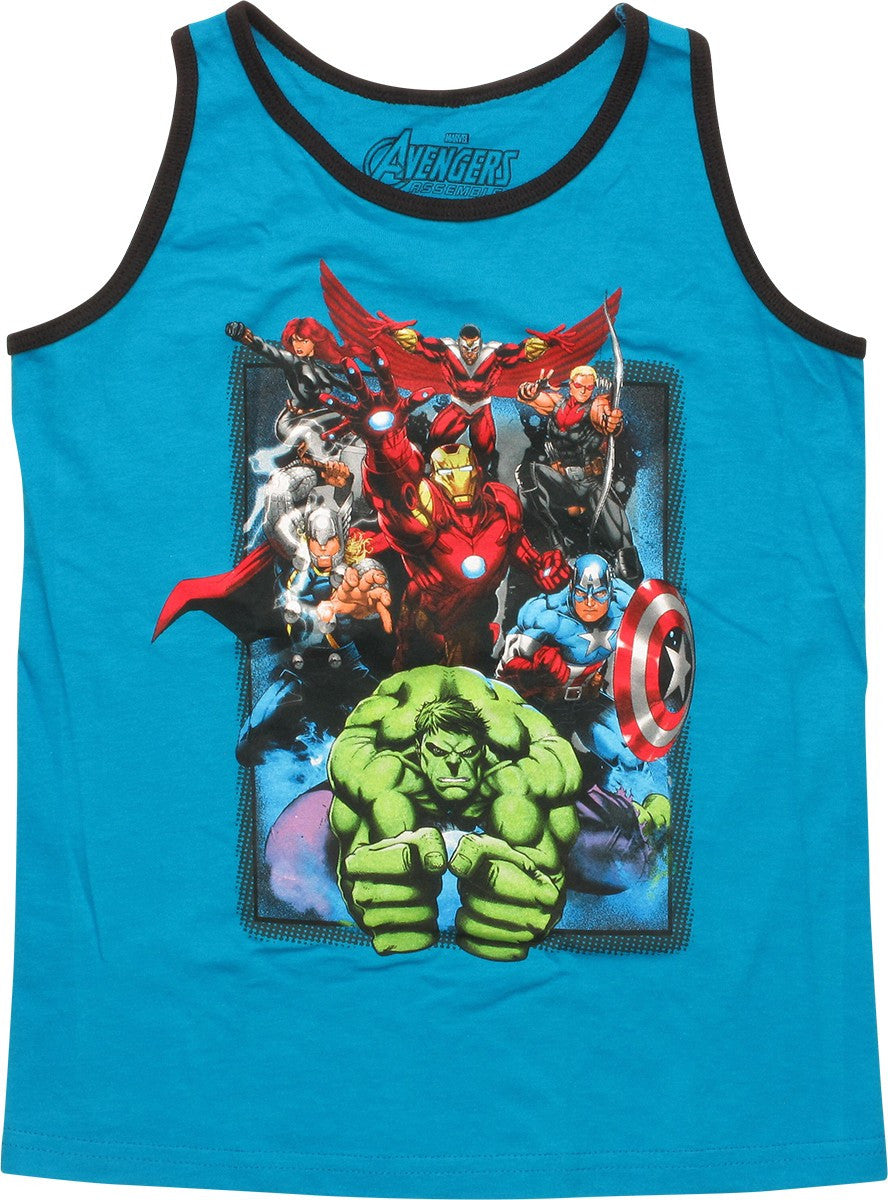 Avengers Heroes Ringer Youth Tank Top