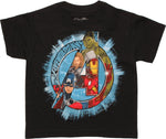 Avengers Inside A Logo Black Juvenile T Shirt