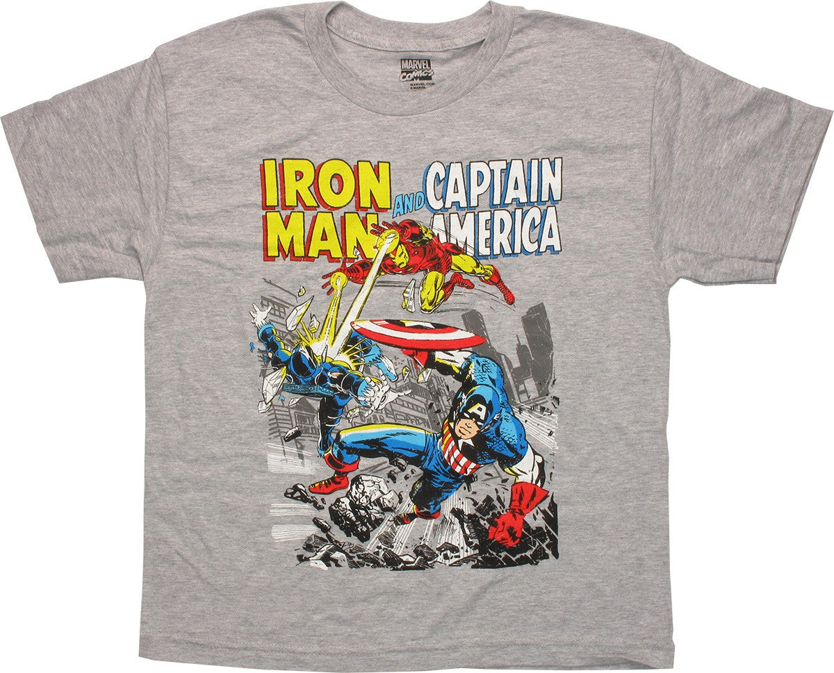 Avengers Iron Man Captain America Youth T-Shirt