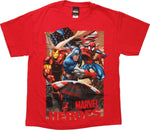 Avengers Marvel Heroes Red Youth T-Shirt