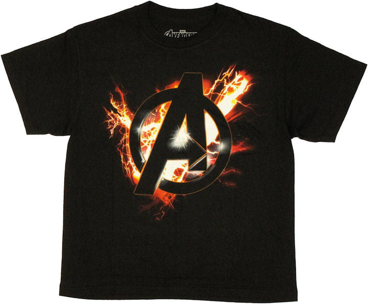 Avengers Movie Blast Logo Youth T Shirt