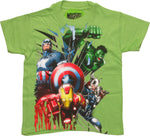 Avengers Shield Bolts Green Youth T-Shirt