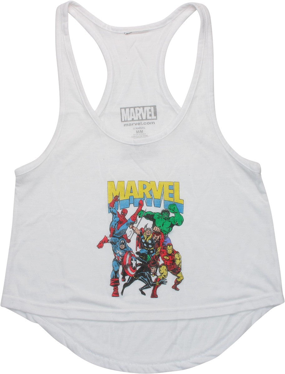 Avengers Marvel Group Racerback Juniors Tank Top