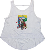 Avengers Marvel Group Low Back Juniors Tank Top