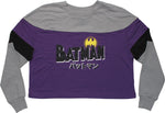 Batman Japanese Name Crop Top LS Juniors T-Shirt