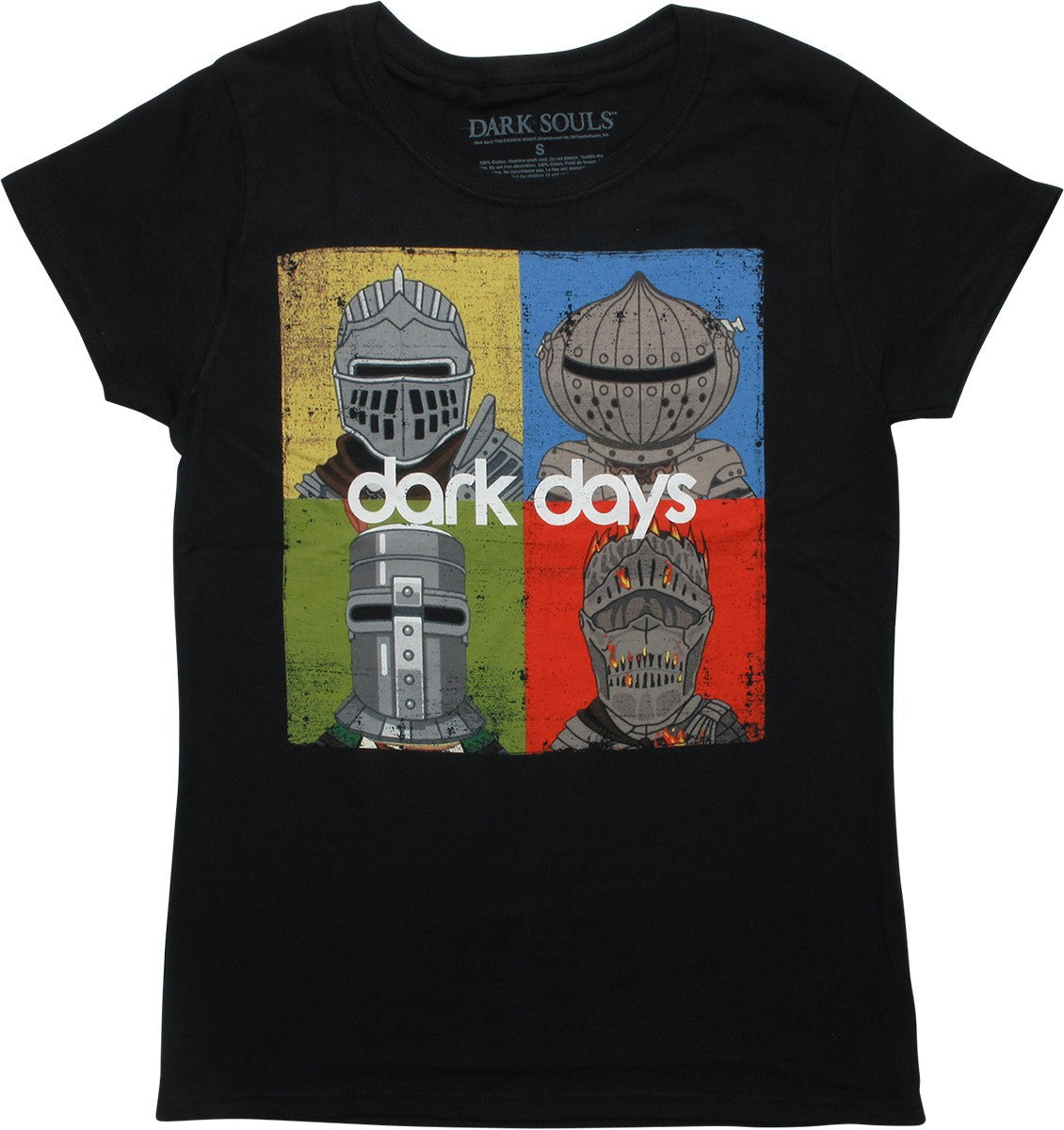 Dark Souls Dark Days Squares Juniors T-Shirt