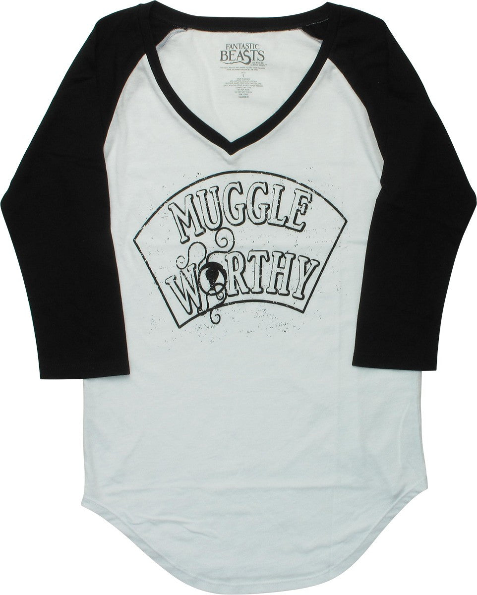 Fantastic Beasts Muggle Worthy Raglan Juniors T-Shirt