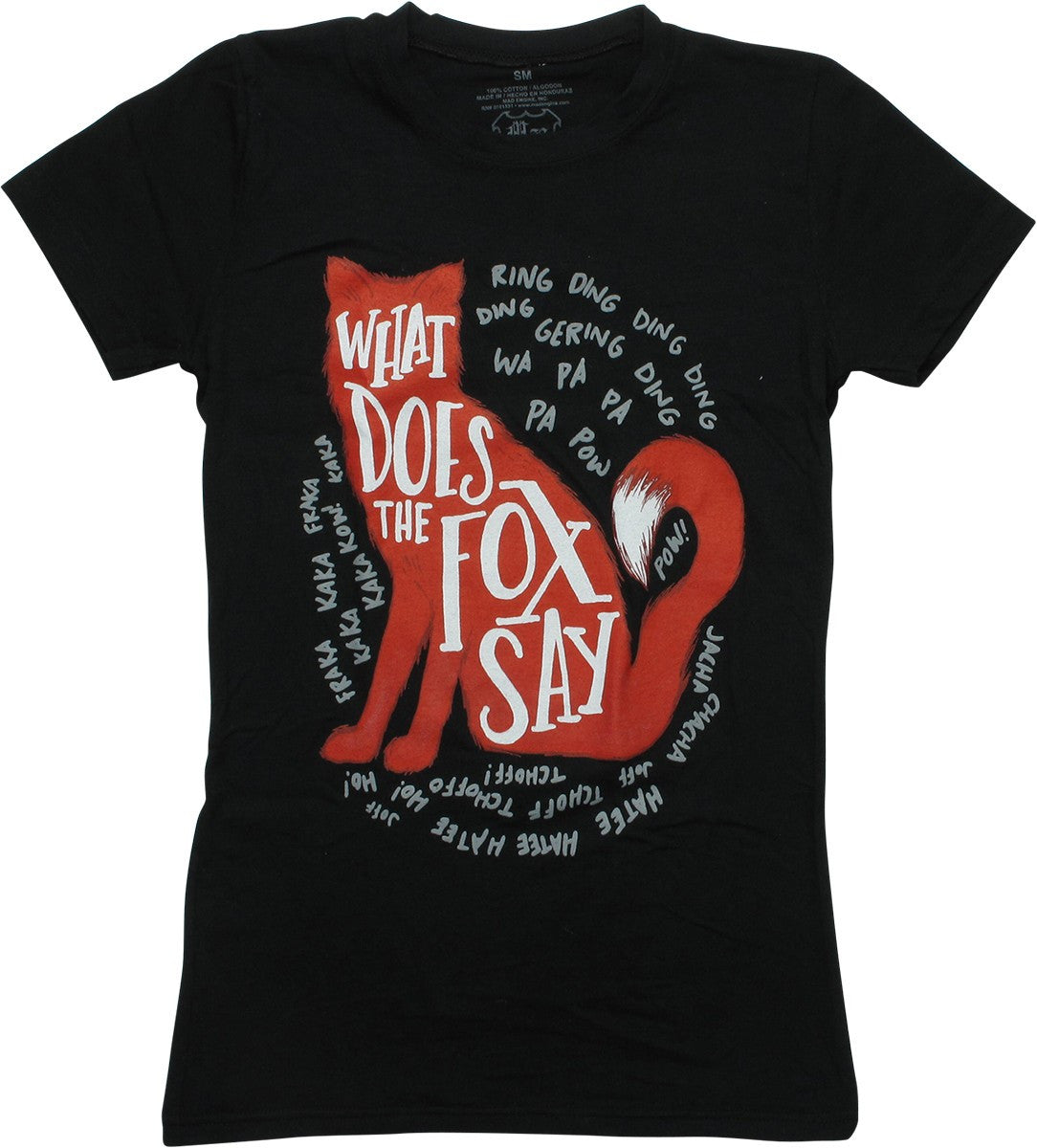 What Does the Fox Say Black Juniors T-Shirt