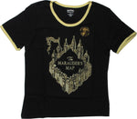 Harry Potter Marauder's Map Ringer Juniors T-Shirt