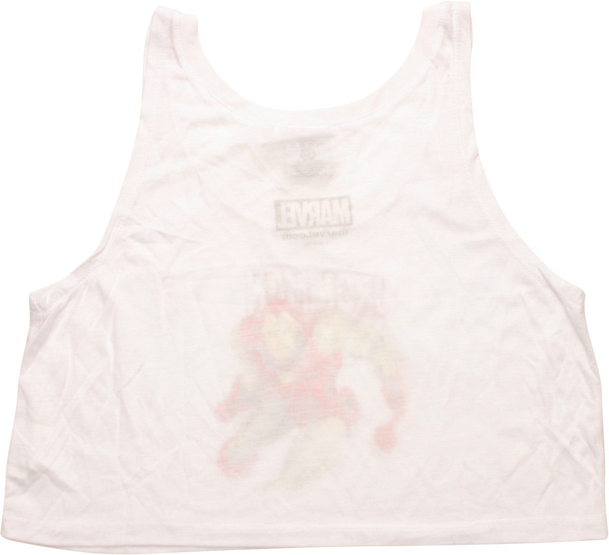 Invincible Iron Man Cropped Loose Juniors Tank Top